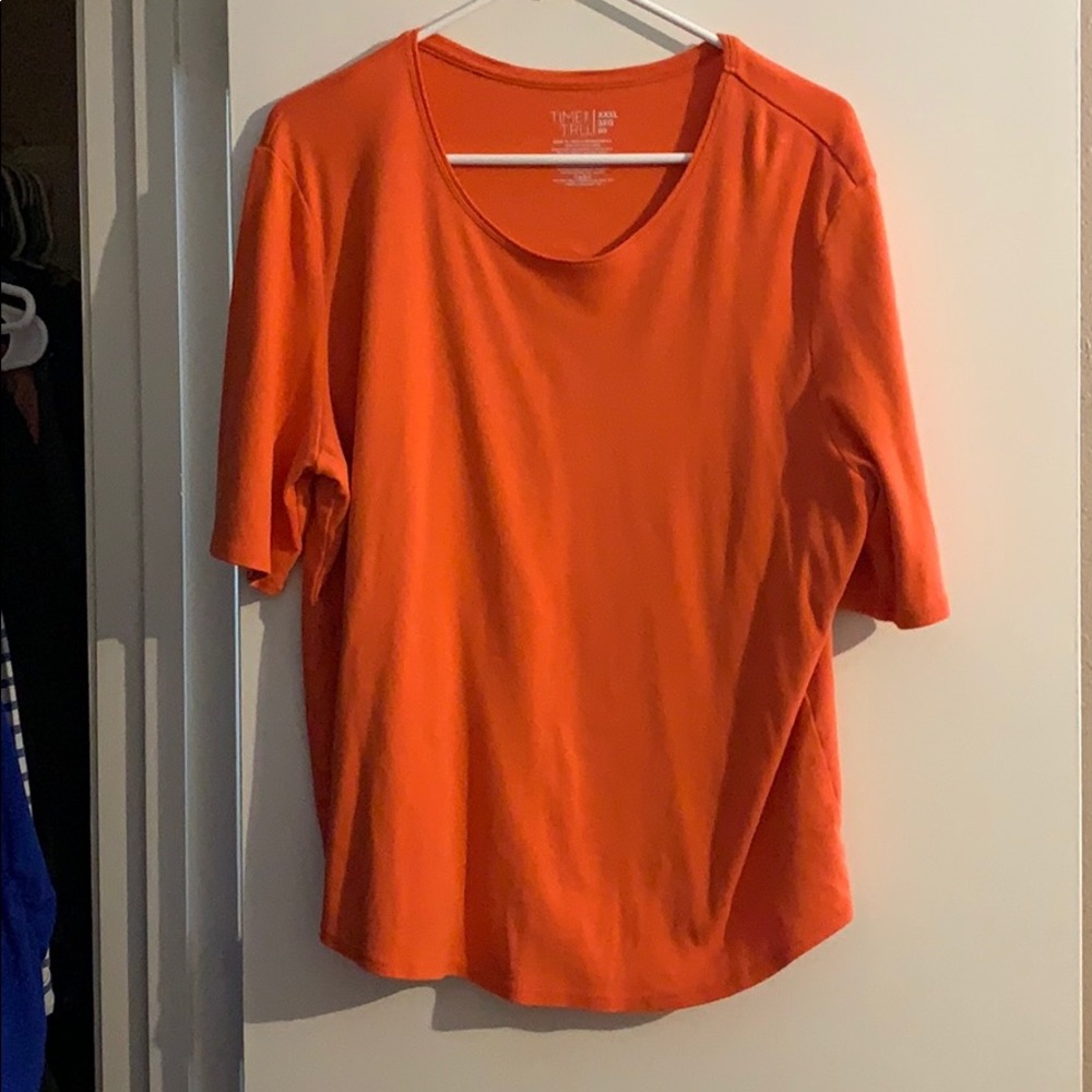 Cotton blouse orange